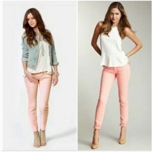 Silver Jeans Co. Suki Curvy Fit Capri Jeans W27 Peach Orange Mid-Rise - Size 27‎